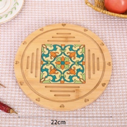 Wood & Ceramic Trivet